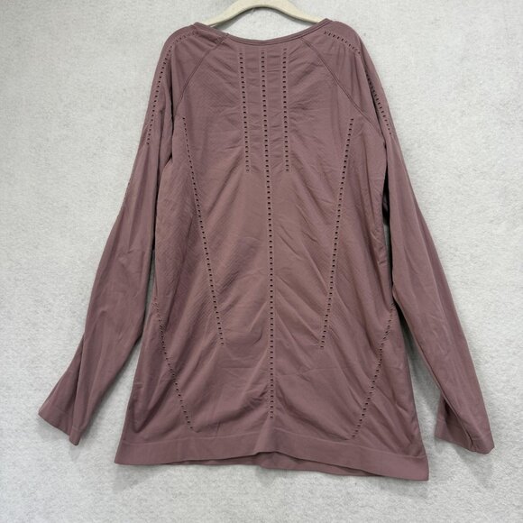 Athleta Sweater Womens Small Purple Long Sleeve Perforated Pullover Yoga Top - Picture 8 of 9